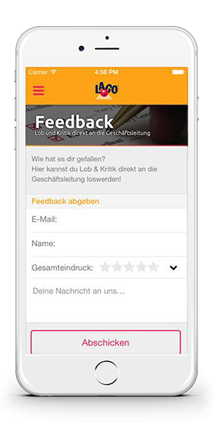 App mit Feedbackmaske